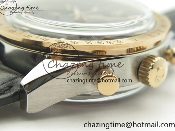 0410 Neat Speedmaster ’57 Co-Axial SS RG OMF 1:1 Best Edition Black Dial On Leather Strap A9300 (Free Leather Strap) 8067